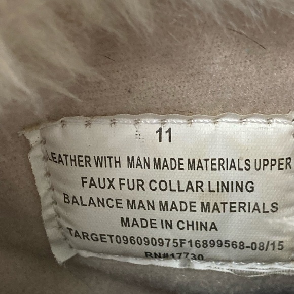 Target Faux Fur Collar Lining Boots Sz 11 - Picture 8 of 8